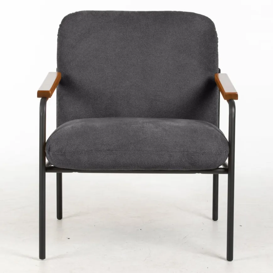 Settle Reception Chair with Wooden Arm Pads