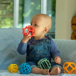 SiliSoft Silicone Teethers, Rainbow Balls & Cups Bundle