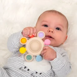 SiliSoft Silicone Teethers, Rainbow Balls & Cups Bundle
