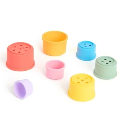 SiliSoft Silicone Teethers, Rainbow Balls & Cups Bundle