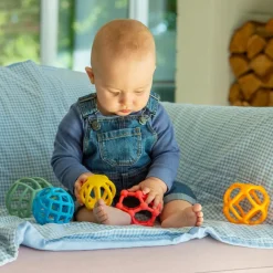 SiliSoft Silicone Teethers, Rainbow Balls & Cups Bundle