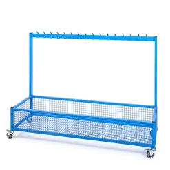 Single Sided Metal Cloakroom Trolley H119 x W161 x D53cm