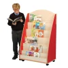 Single Sided Mobile Bookcase Beech H1275 x W480 x L800mm