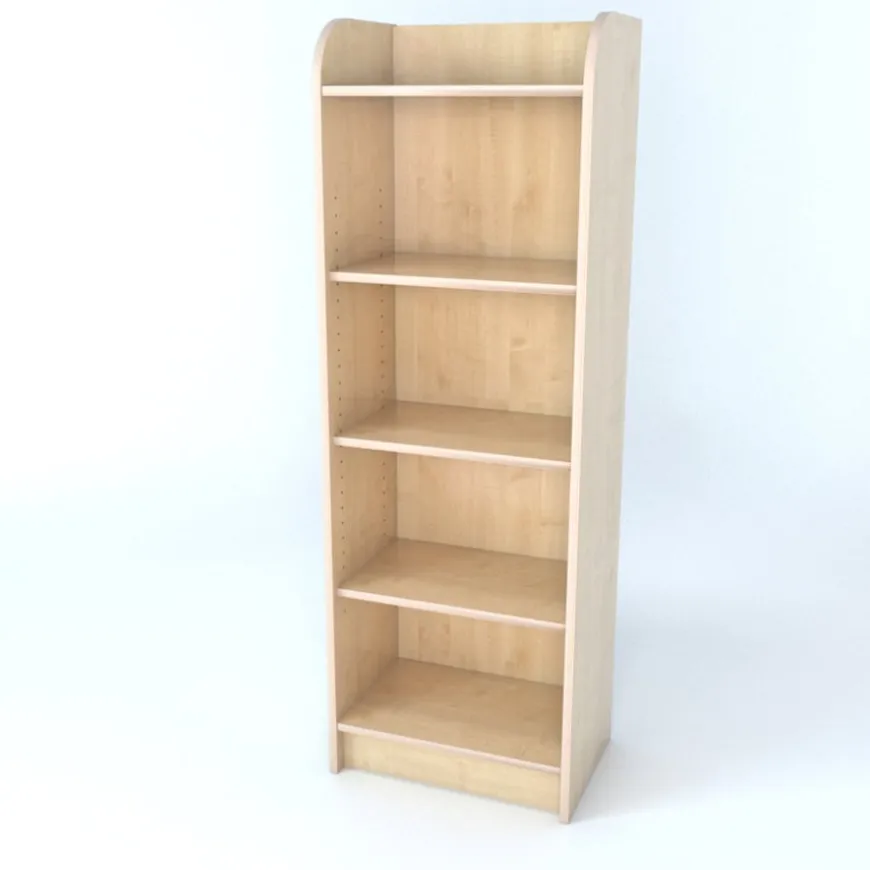 Slimline Library Bookcase In Maple
