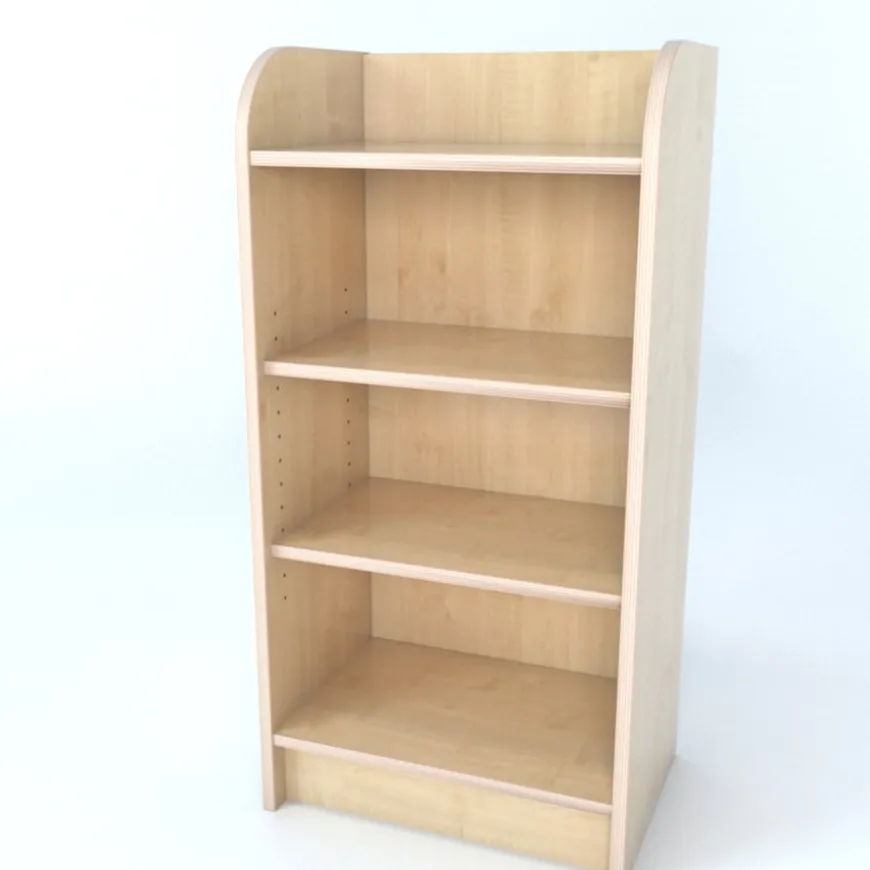 Slimline Library Bookcase In Maple