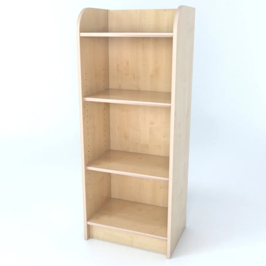 Slimline Library Bookcase In Maple