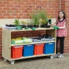 Small Outdoor Mobile Storage Shelving Unit