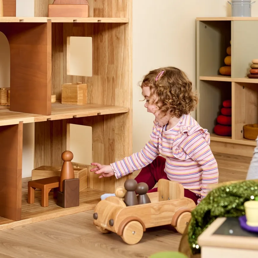 Small World Giant Dollhouse, Furniture, Car & People Bundle