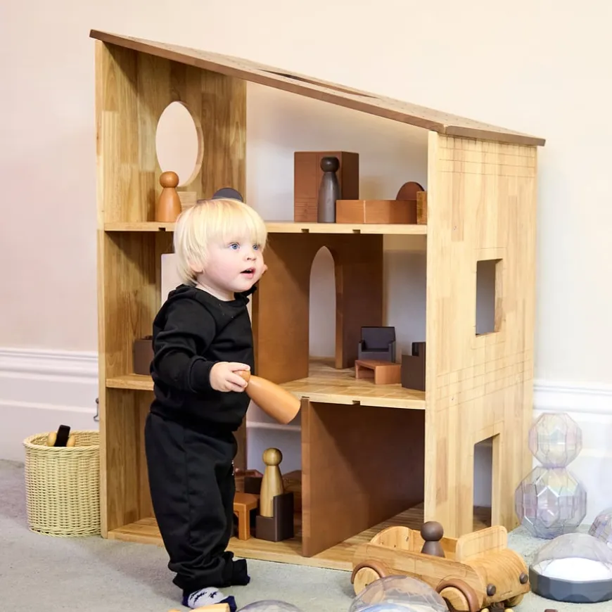 Small World Giant Wooden Dollhouse & Furniture Set