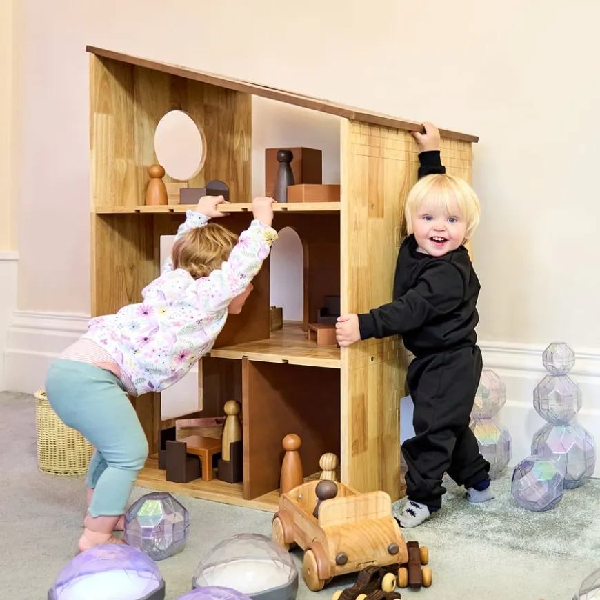 Small World Giant Wooden Dollhouse & Furniture Set
