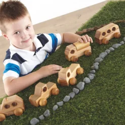 Small World Mini Wooden Vehicles 5pk