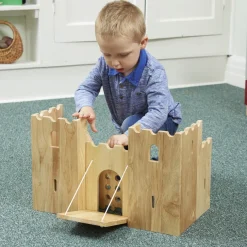 Small World Natural Wooden Castle