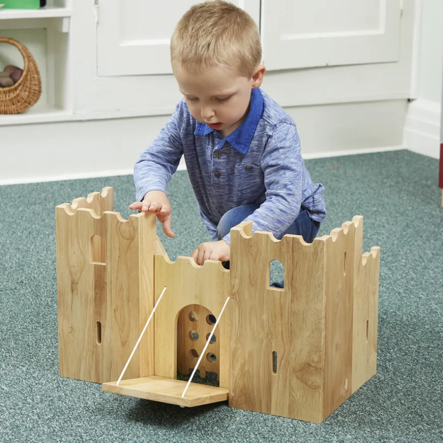 Small World Natural Wooden Castle