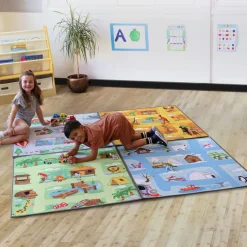 Small World Road Map Carpets 4pk
