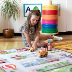 Small World Road Map Carpets 4pk