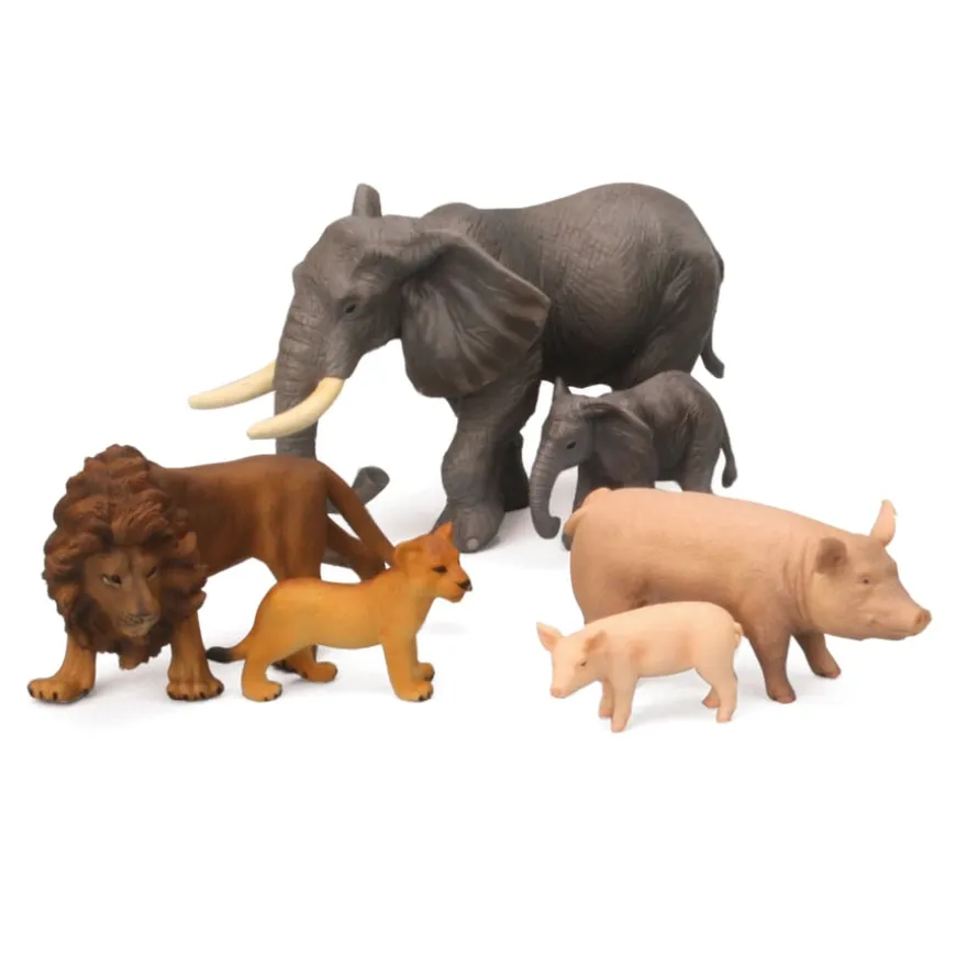 Small World Wild & Farm Animals & Young Set 16pcs