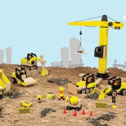 Small World Wooden Construction Site Set