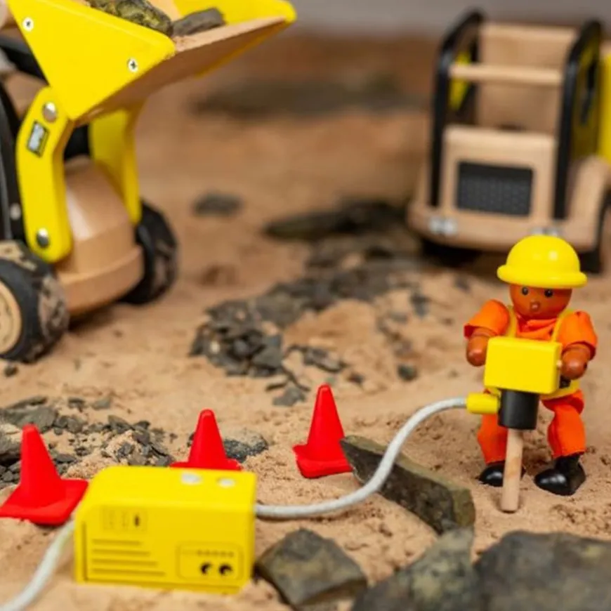 Small World Wooden Construction Site Set