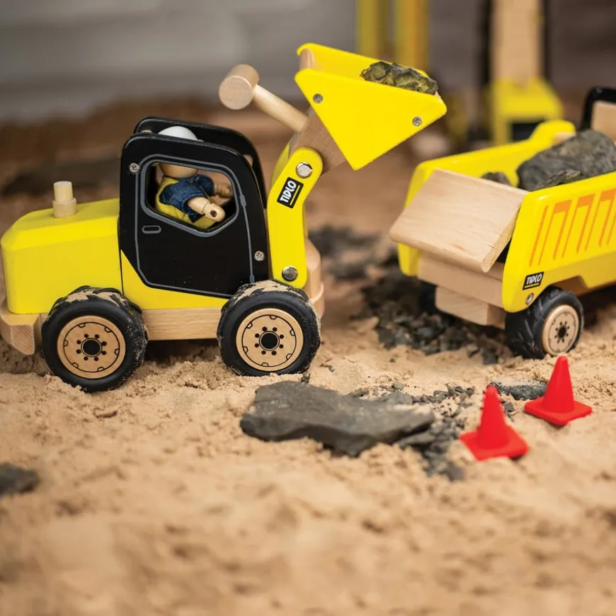 Small World Wooden Construction Site Set