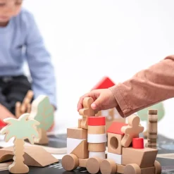 Small World Wooden Story Island Set 68pk