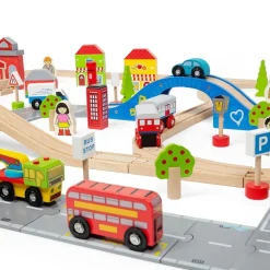 Small World Wooden Town Road & Rail Set