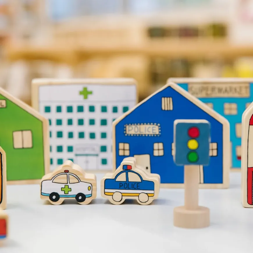 Small World Wooden Village Set 20pk