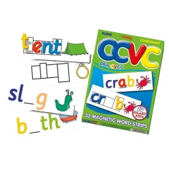 Smart Kids CCVC & CVCC Magnetic Word Strips 33pk