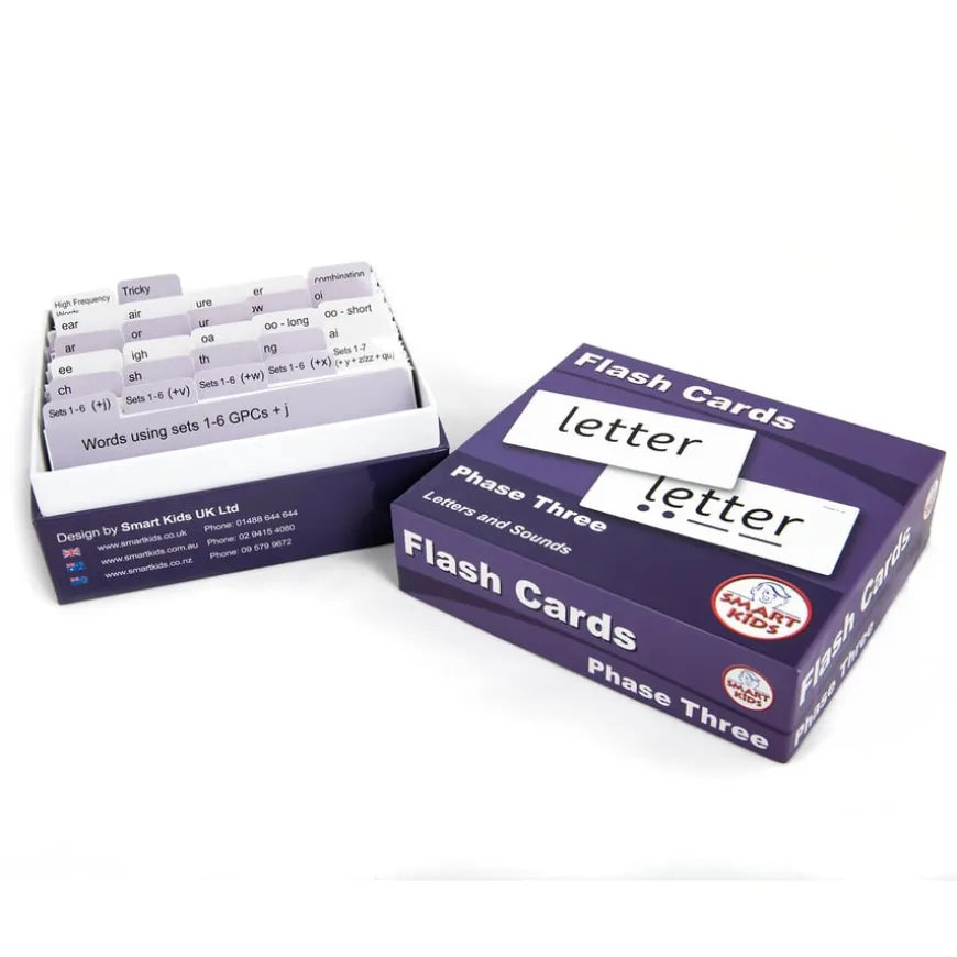 Smart Kids Flash Cards Letters & Sounds Series Phase 3 292pk