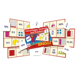 Smart Kids Percentages, Decimals and Fractions Bingo
