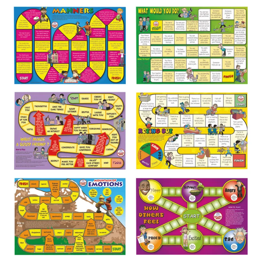 Smart Kids Social Skills Board Games 6pk