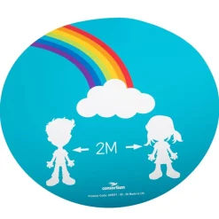 Social Distancing Round Floor Stickers