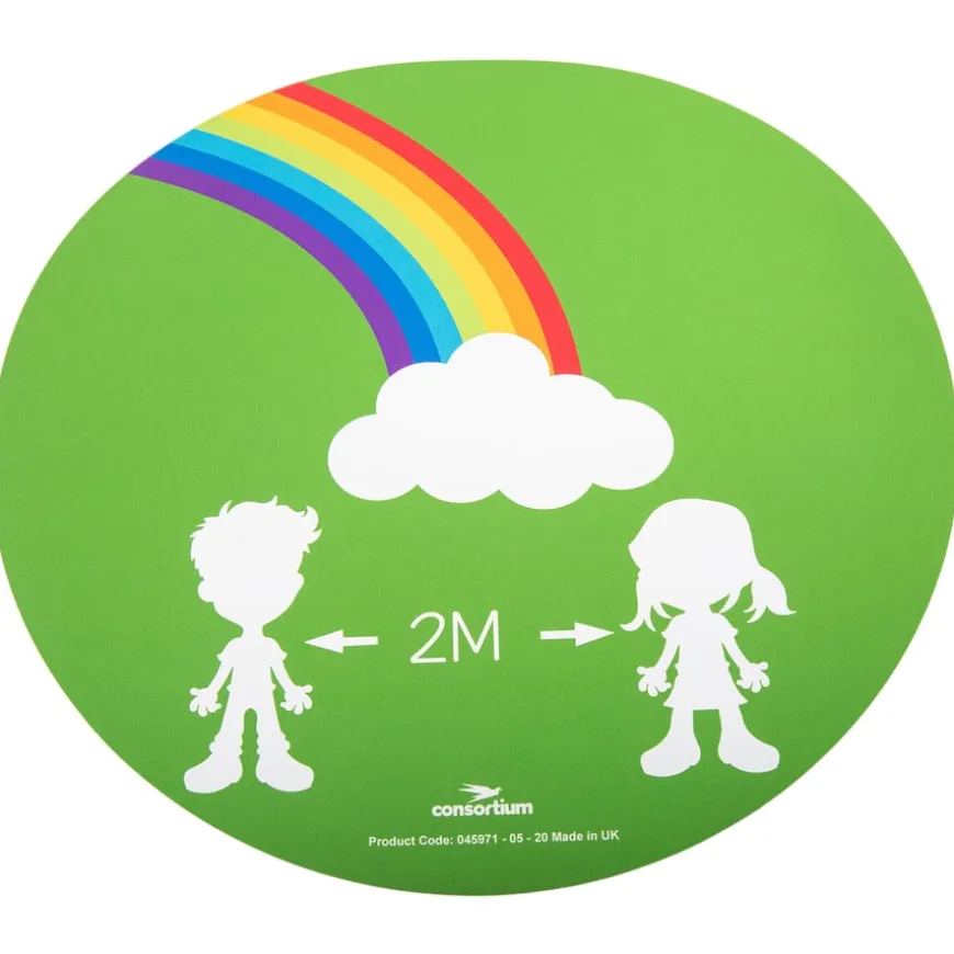 Social Distancing Round Floor Stickers