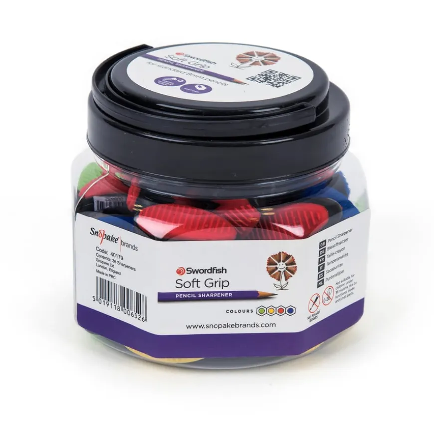 Soft Grip Pencil Sharpeners 36pk