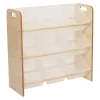 Solway Early Years Storage Tilted Clear Trays Maple MDF