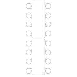 Spaceright 16 Seater Rectangular Folding Tables