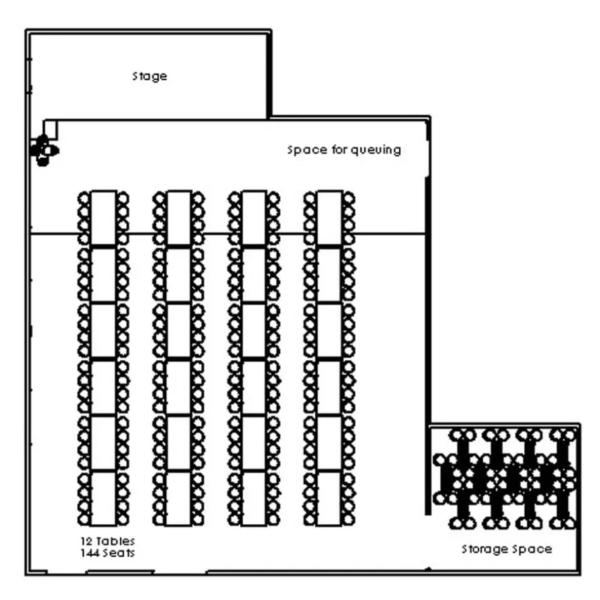 Spaceright 16 Seater Rectangular Folding Tables