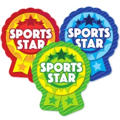 Sports Day Rosette Stickers 120pk