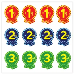 Sports Day Rosette Stickers 120pk