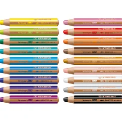 Stabilo Woody 3 in 1 Jumbo Colouring Pencils 18pk
