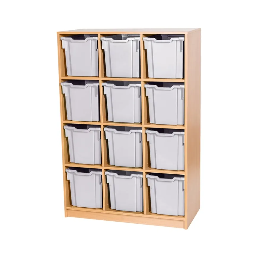 Static Triple Tray Storage Unit 12 Jumbo