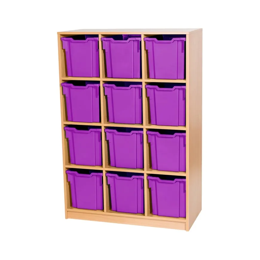 Static Triple Tray Storage Unit 12 Jumbo