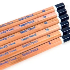 Study Time Sketching Pencils Assorted 6pk