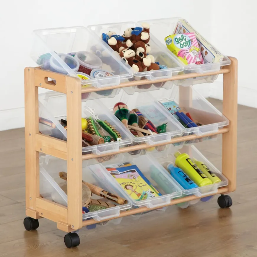 Tilted Tray Mobile Tidy With 9 Trays