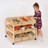 Tilted Wicker Basket Tidy With 18 Baskets