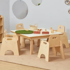 Toddler Low Square Table H380mm Single Table