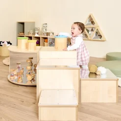 Toddler Mirrored Collection Slope & Nesting Units Bundle