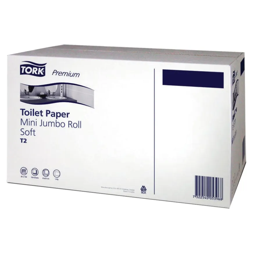 TORK® Premium Mini Jumbo Toilet Rolls 2 Ply 12pk