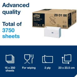 TORKĀ® Singlefold Hand Towels 2 Ply 15pk