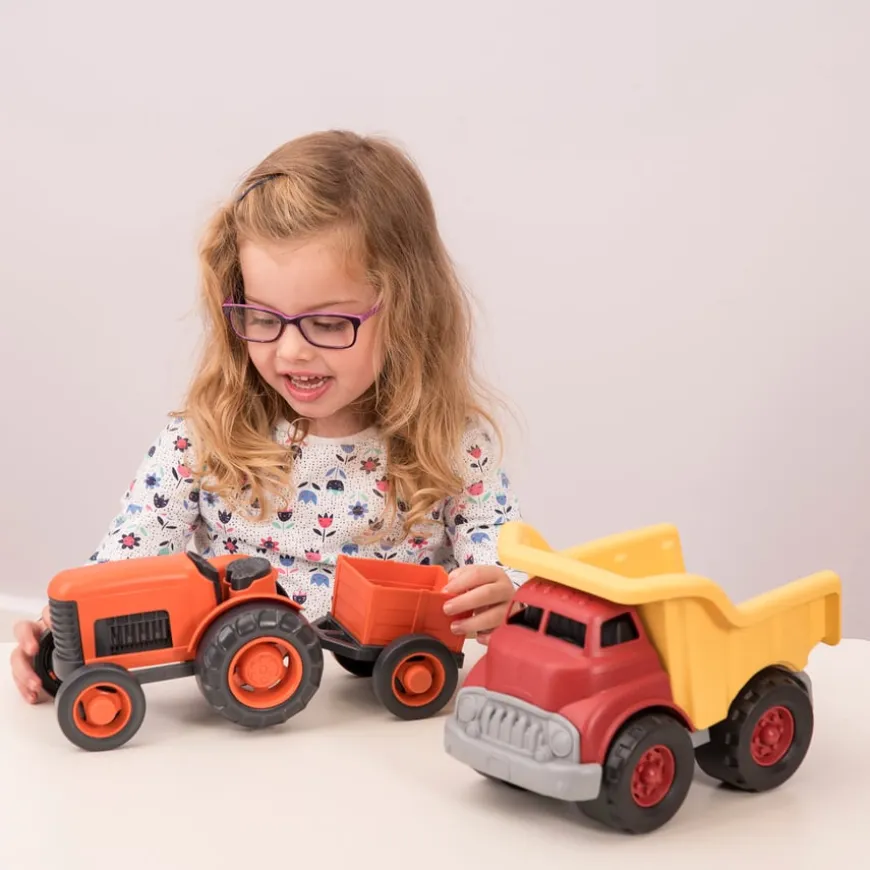 Tractor and Dump Truck Set 2pk