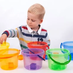 Translucent Colour Bucket Set - 6pk